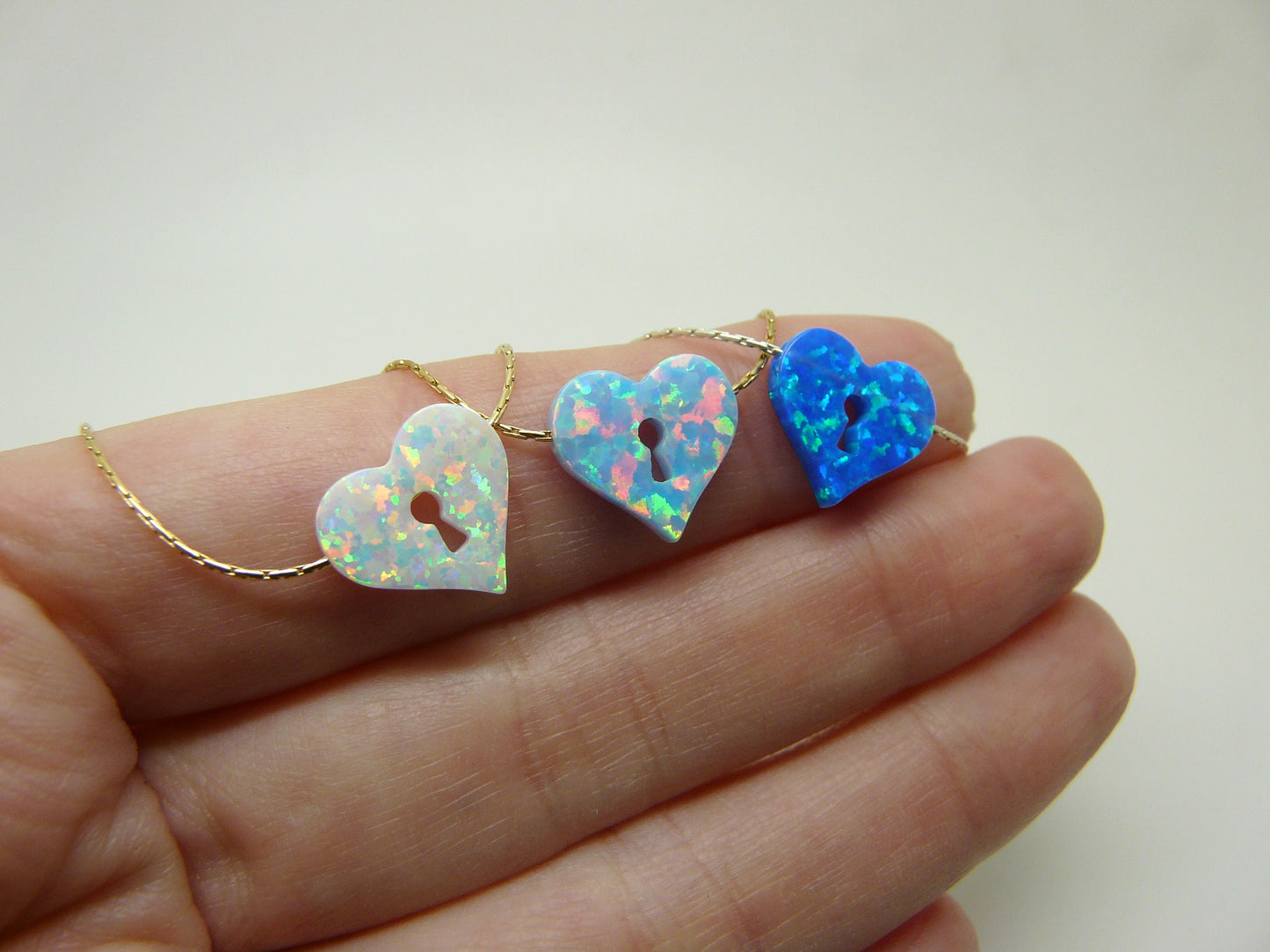 Heart Keyhole Opal Necklace – A Symbol of Love & Mystery