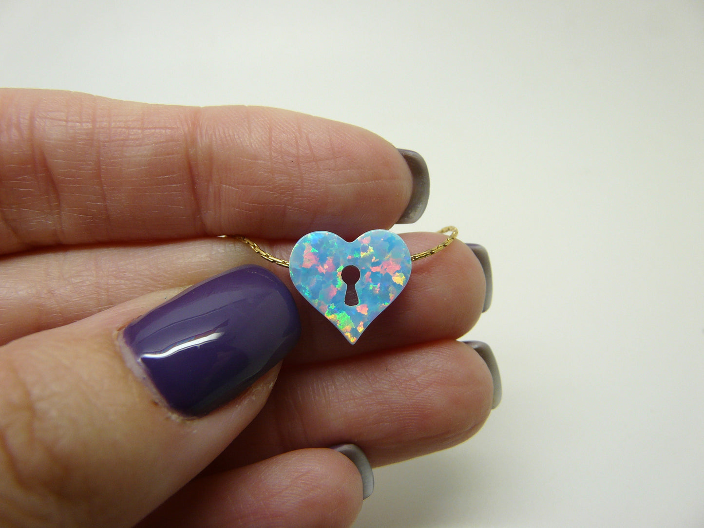 Heart Keyhole Opal Necklace – A Symbol of Love & Mystery
