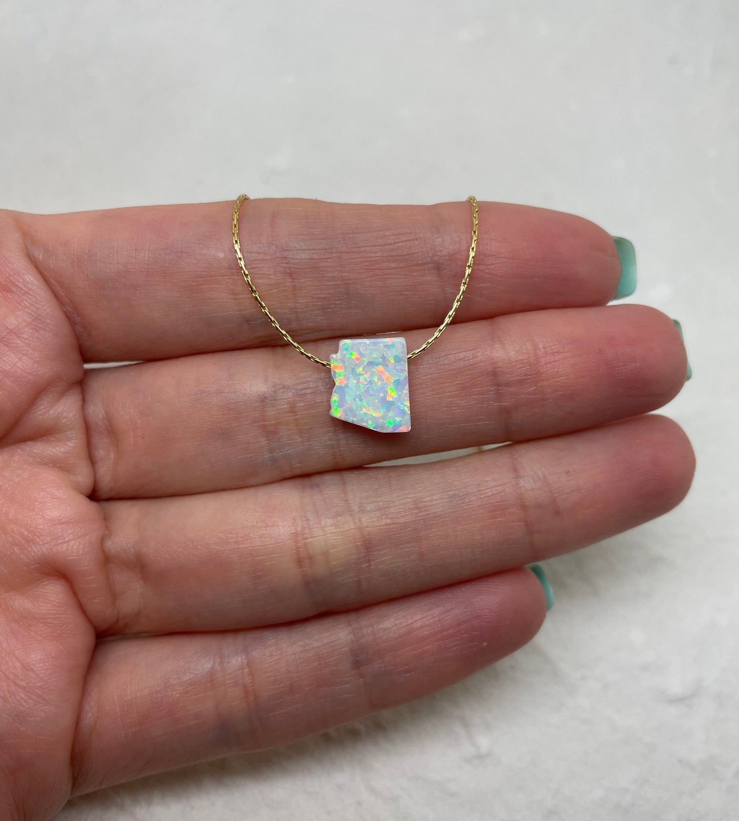 Opal State Necklace – Pick Your State - OpaLandJewelry
