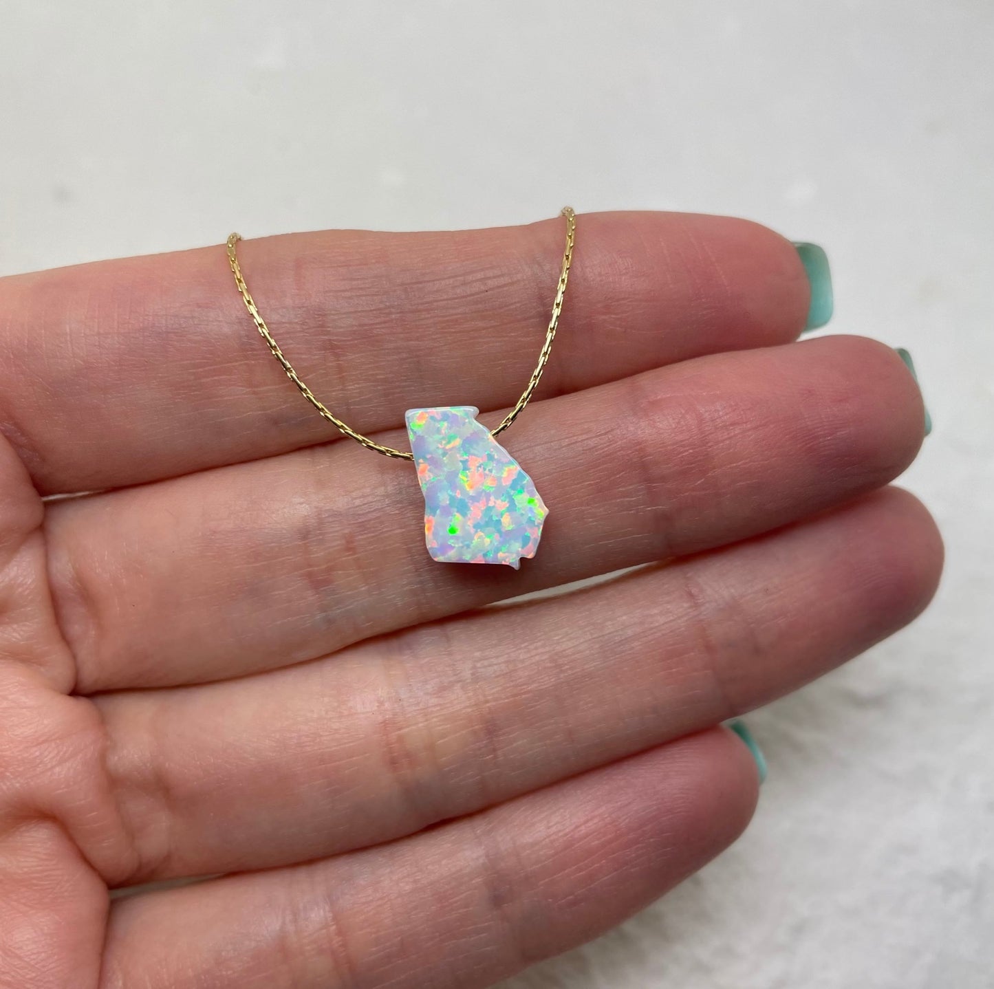 Opal State Necklace – Pick Your State - OpaLandJewelry