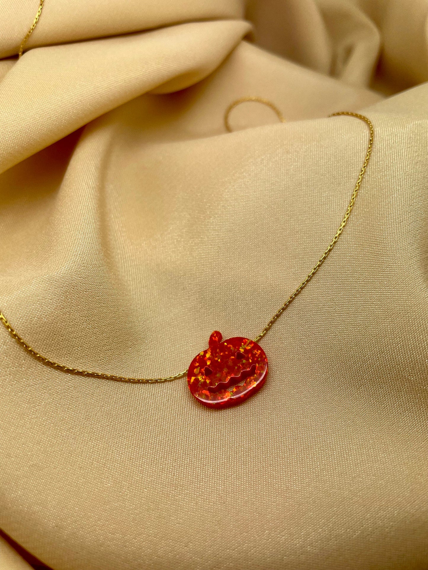 Opal Pumpkin Necklace