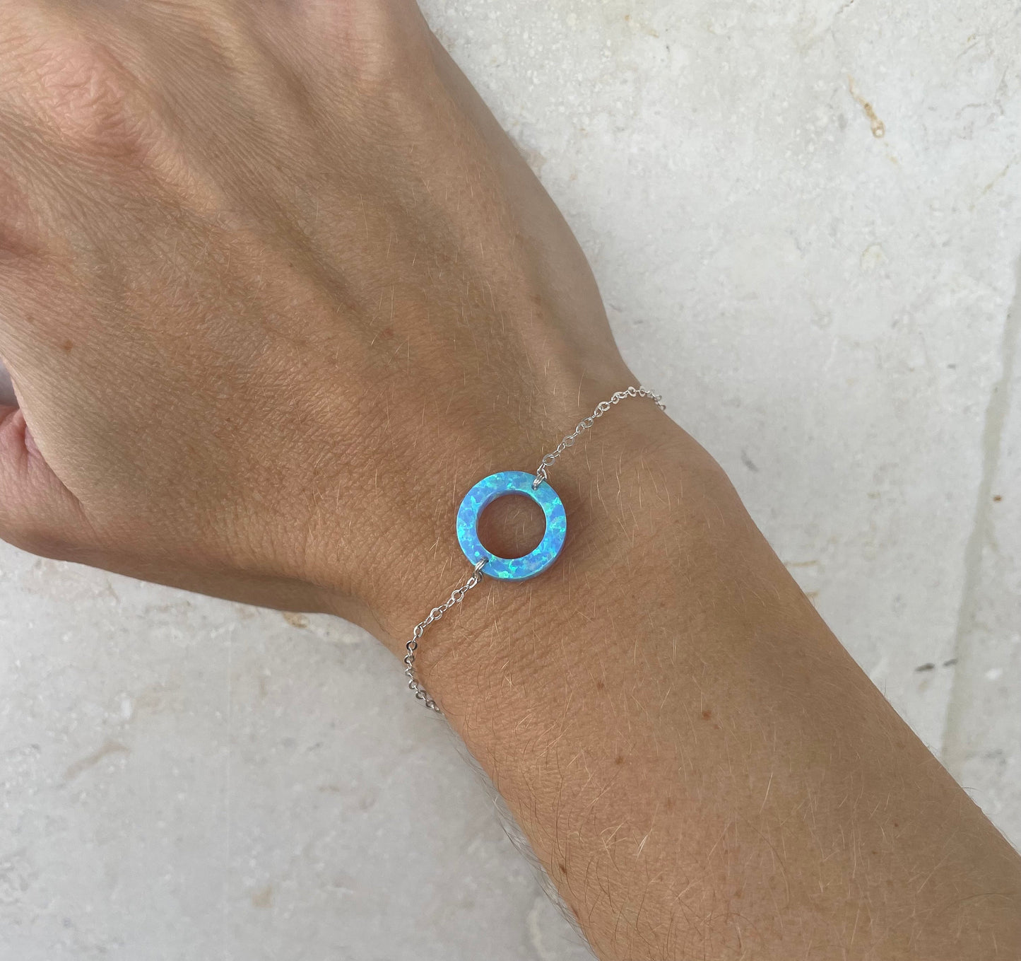 Opal Circle Bracelet β Minimalist & Elegant