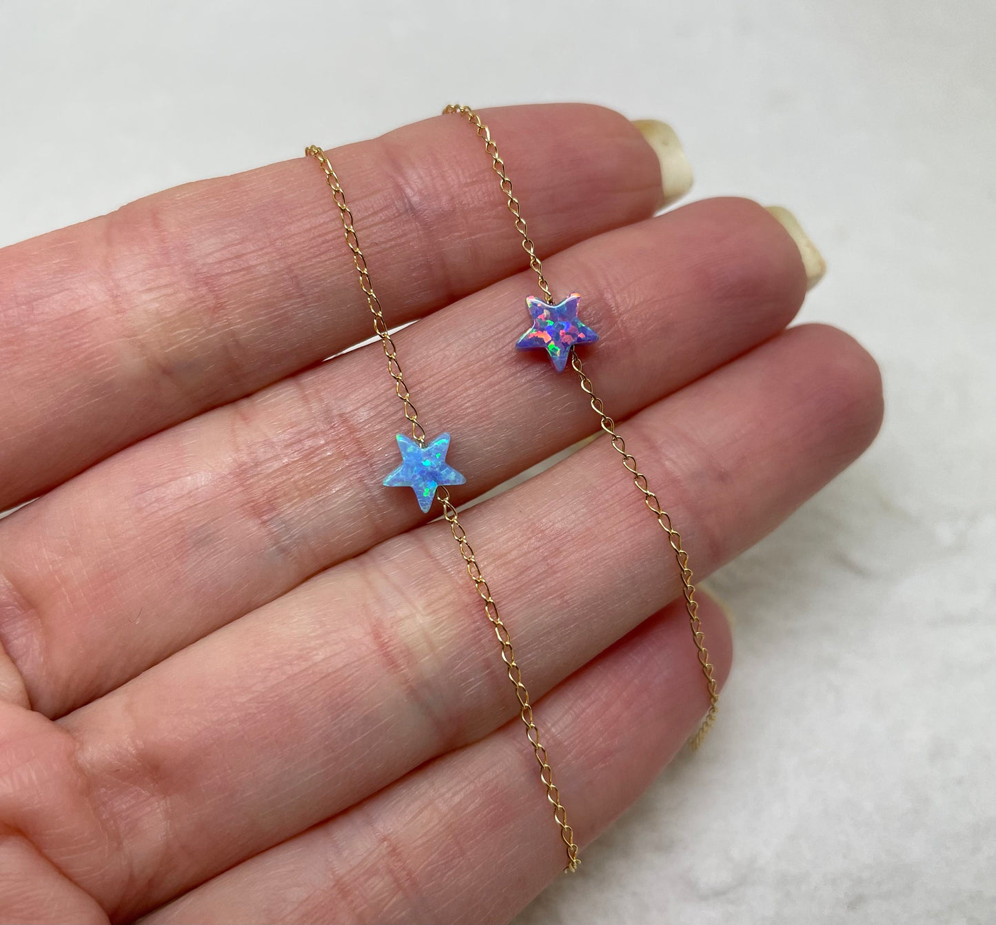 Tiny Opal Star Bracelet