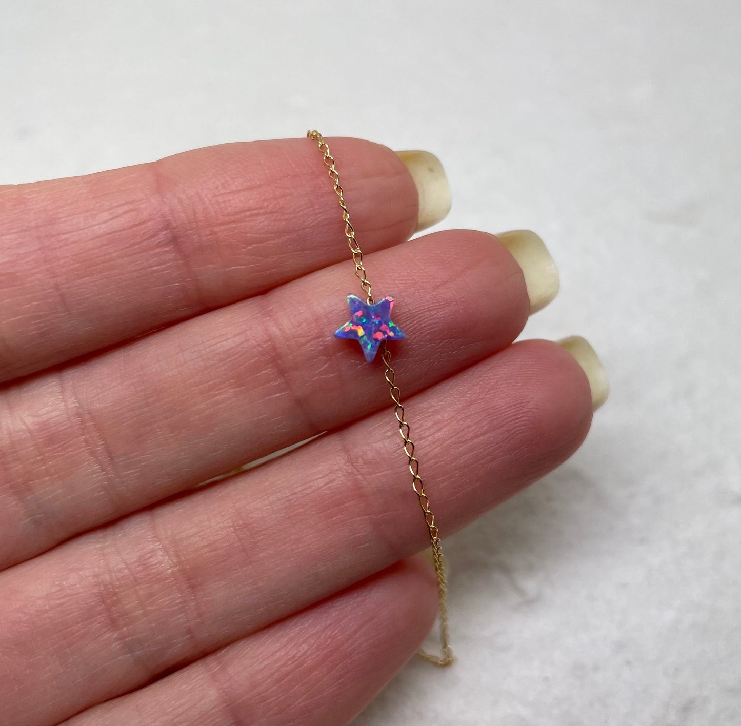 Tiny Opal Star Bracelet