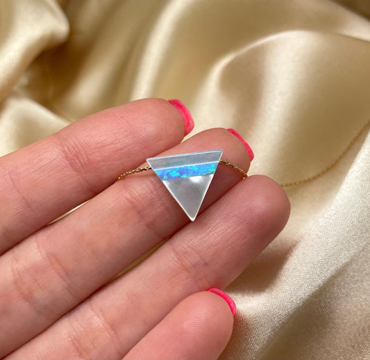 Modern Geometric Triangle Necklace