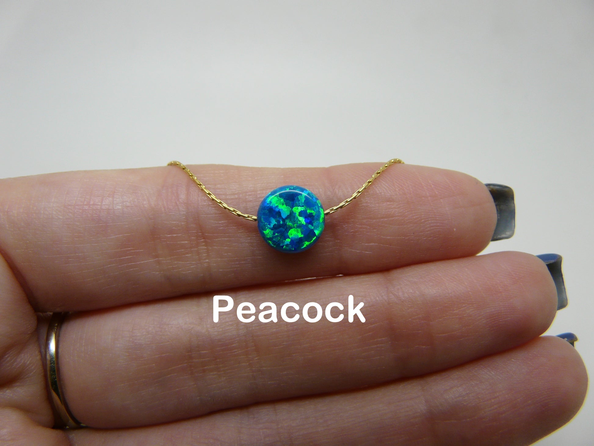 Opal coin necklace - OpaLandJewelry