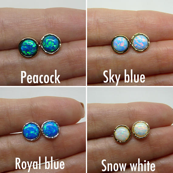 Opal Gold filled / Sterling silver earrings - OpaLandJewelry