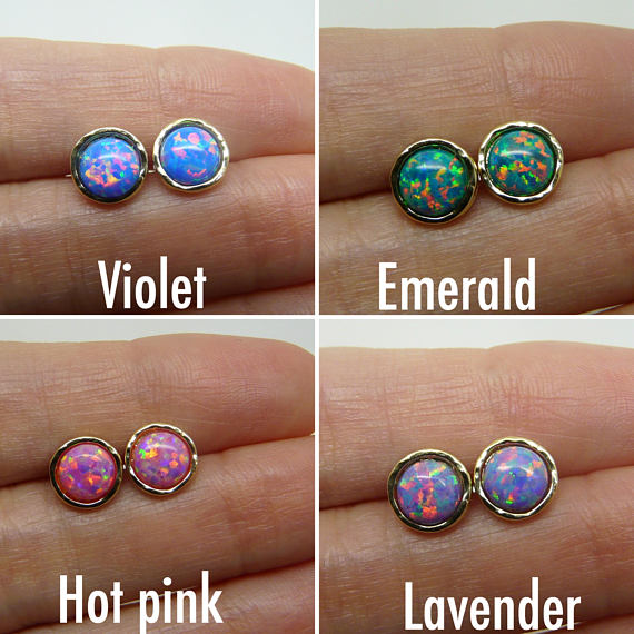Opal Gold filled / Sterling silver earrings - OpaLandJewelry