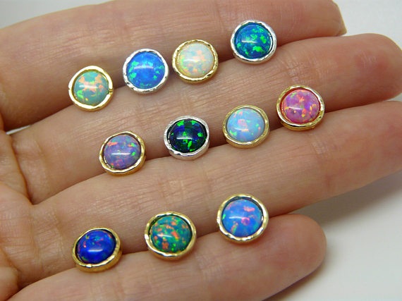 Opal Gold filled / Sterling silver earrings - OpaLandJewelry