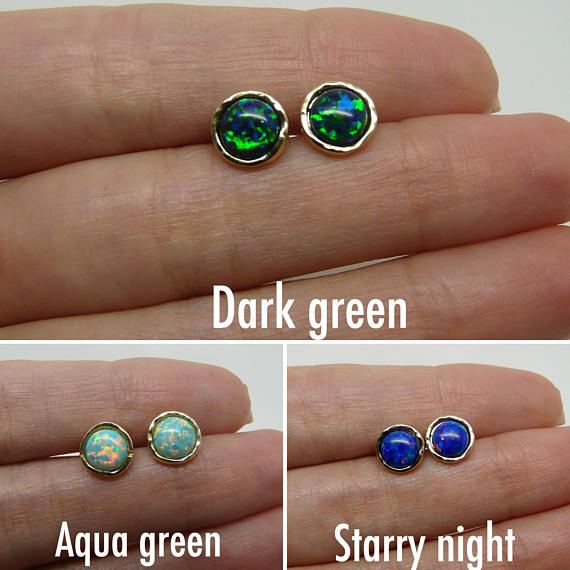 Opal Gold filled / Sterling silver earrings - OpaLandJewelry