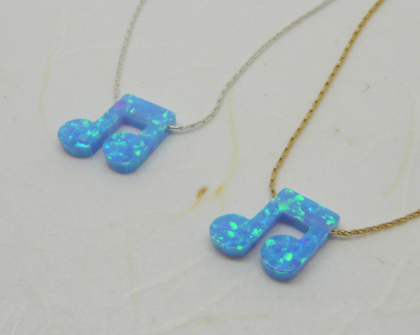 Opal Music note necklace - OpaLandJewelry