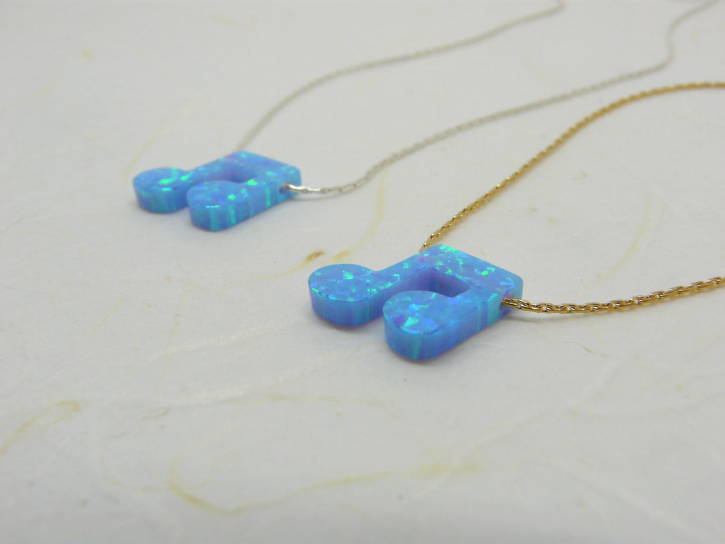 Opal Music note necklace - OpaLandJewelry