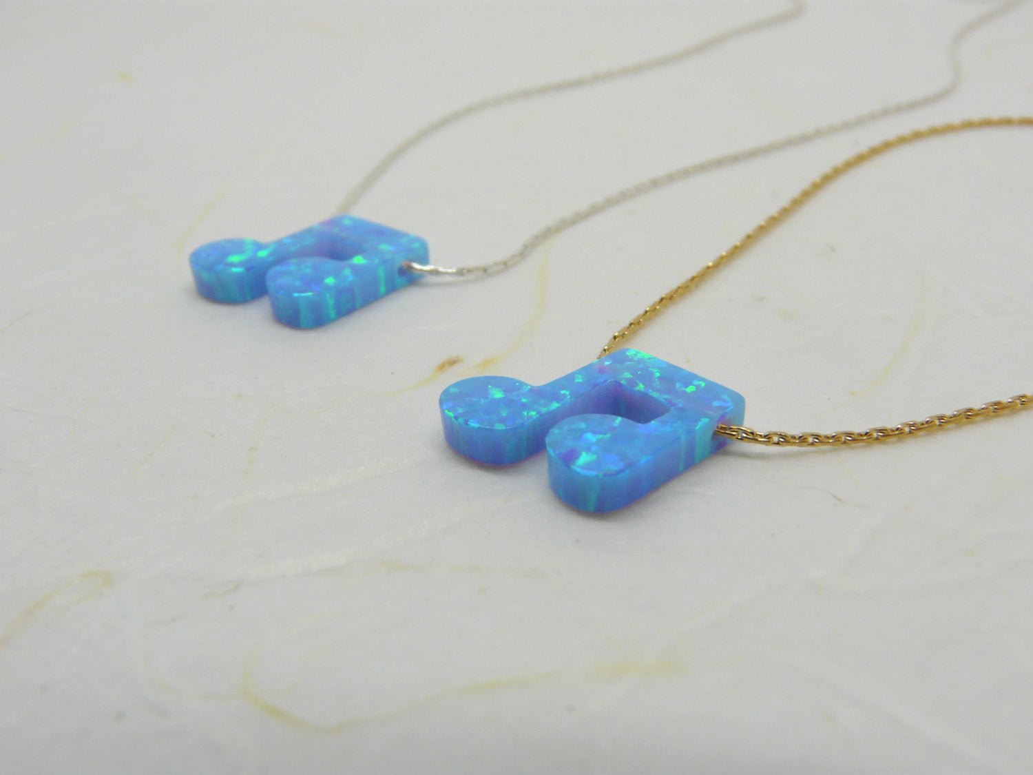 Opal Music note necklace - OpaLandJewelry