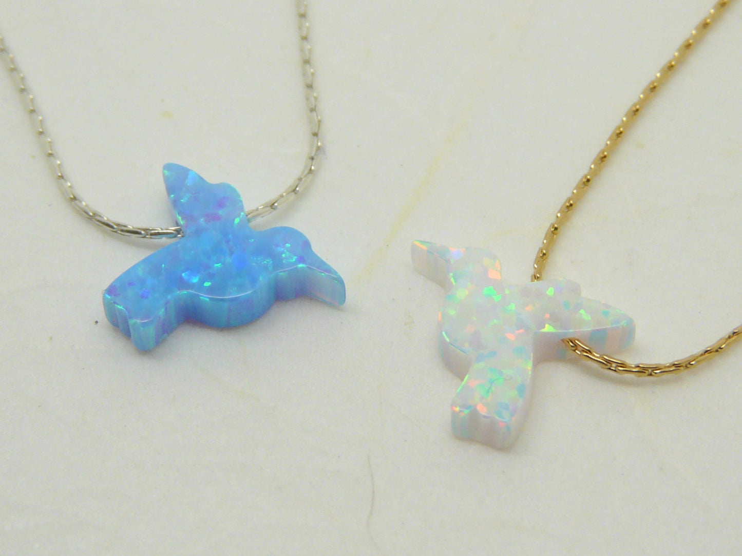 Opal bird necklace - OpaLandJewelry