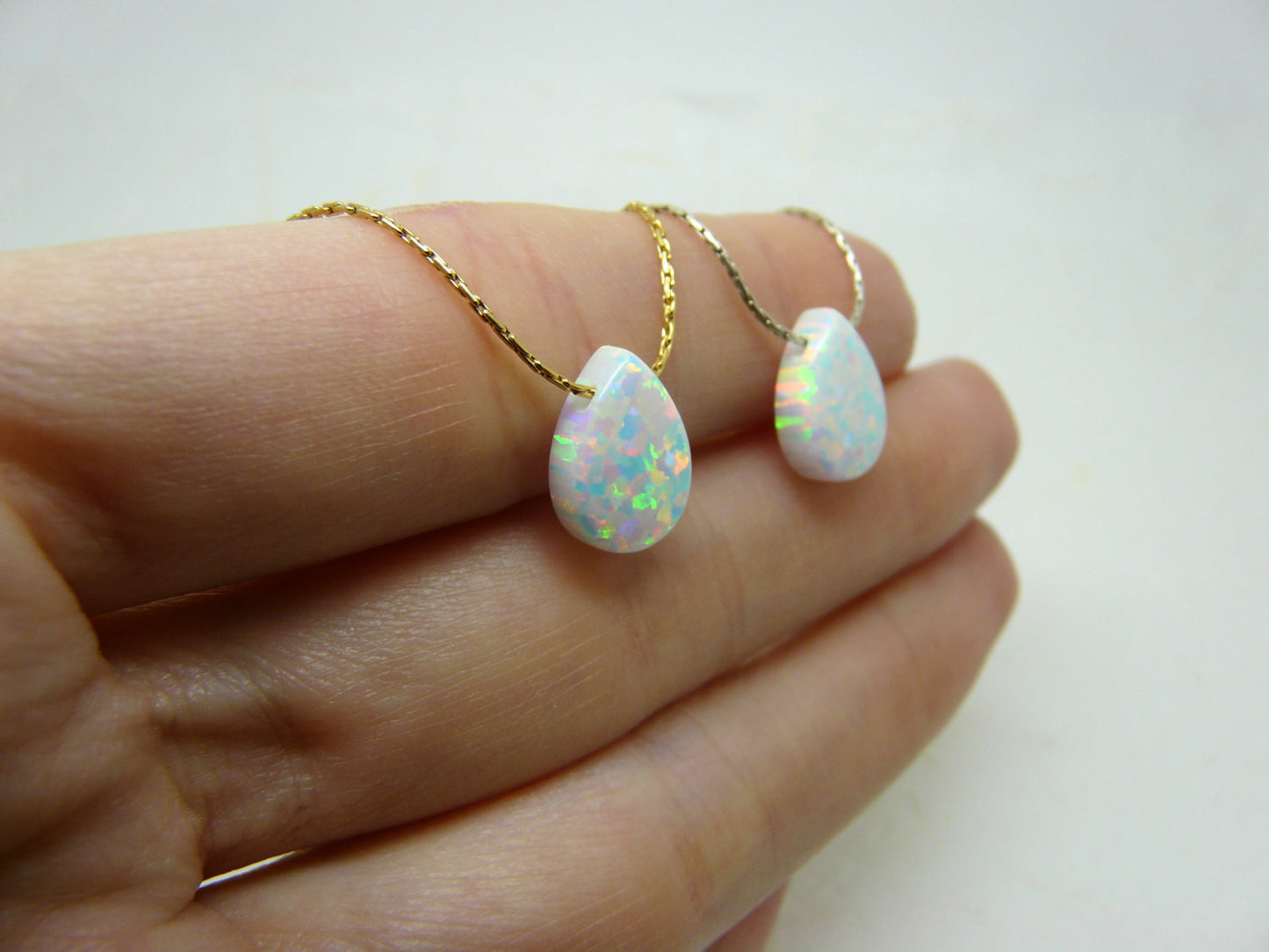 Pear shape Opal necklace - OpaLandJewelry