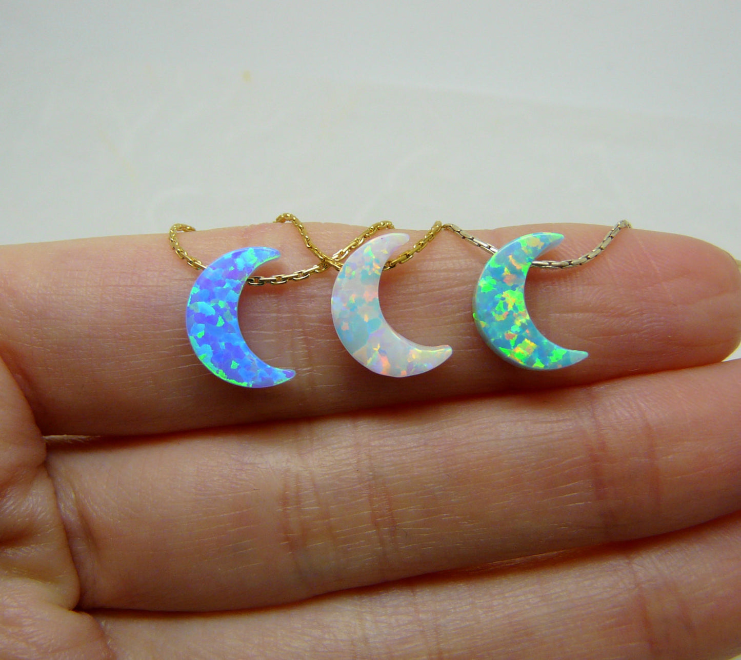 Crescent moon necklace - OpaLandJewelry
