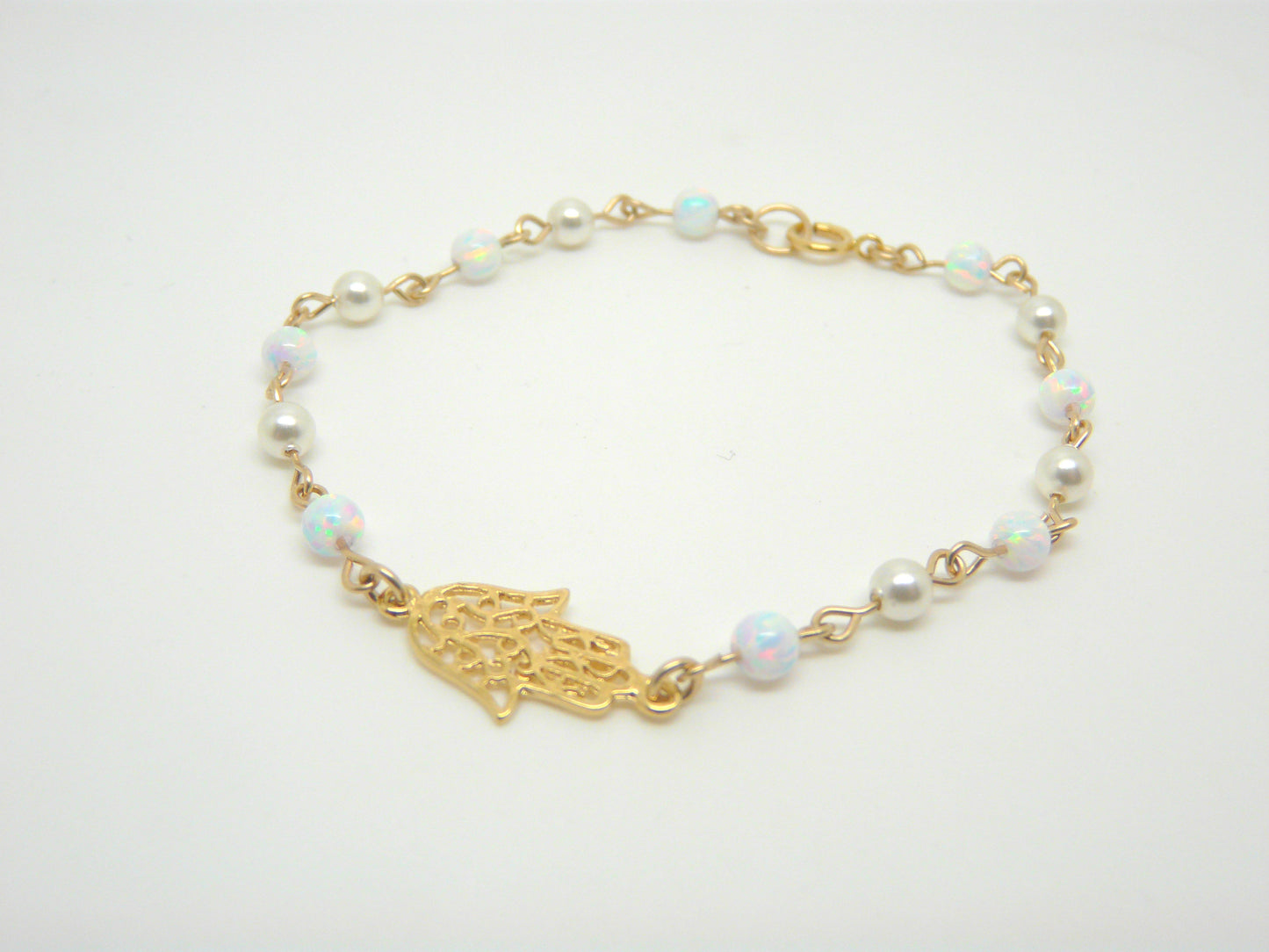 Women's Hollow Hamsa Beaded bracelet