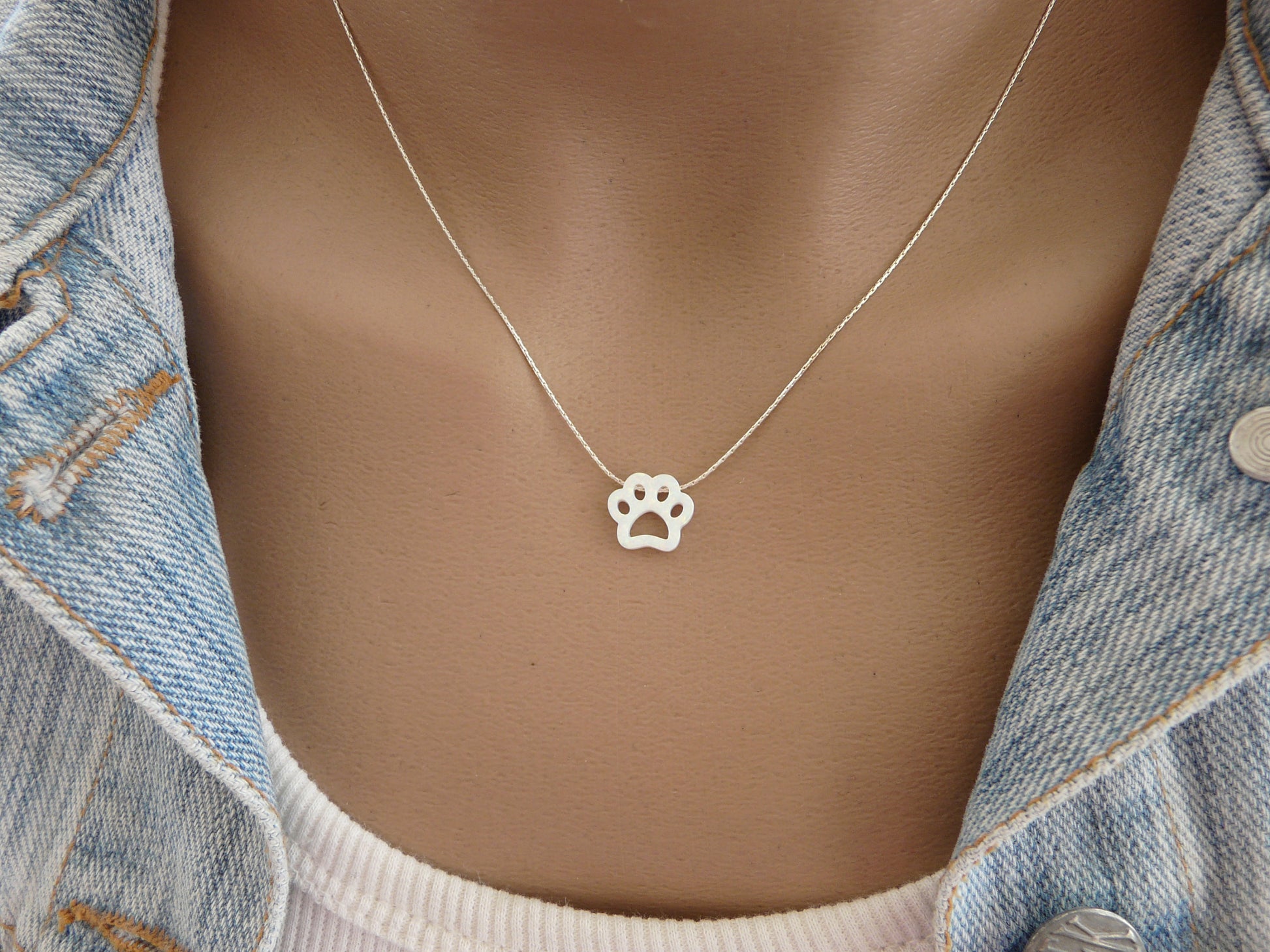 Paw print necklace
