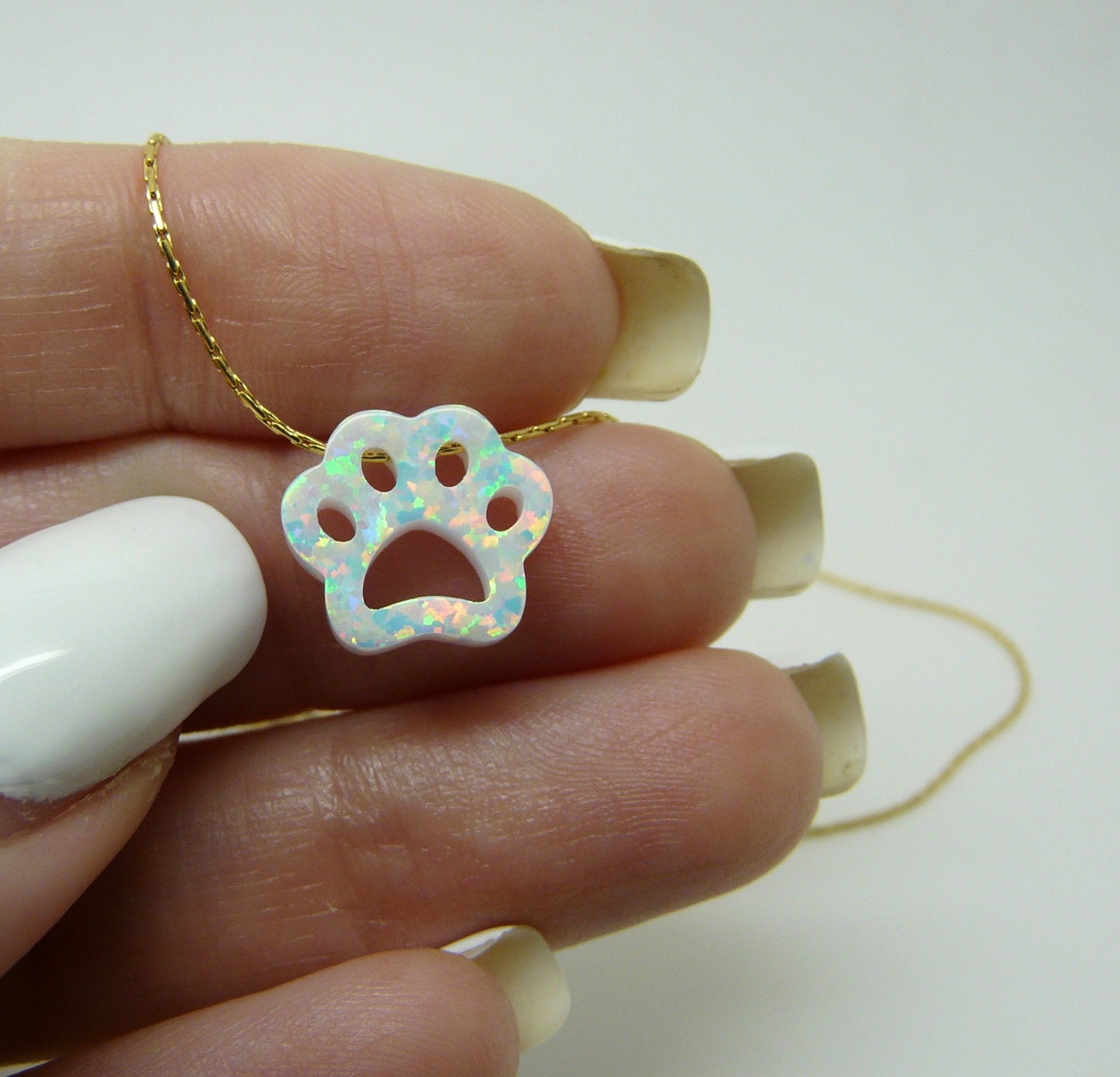 Paw print necklace