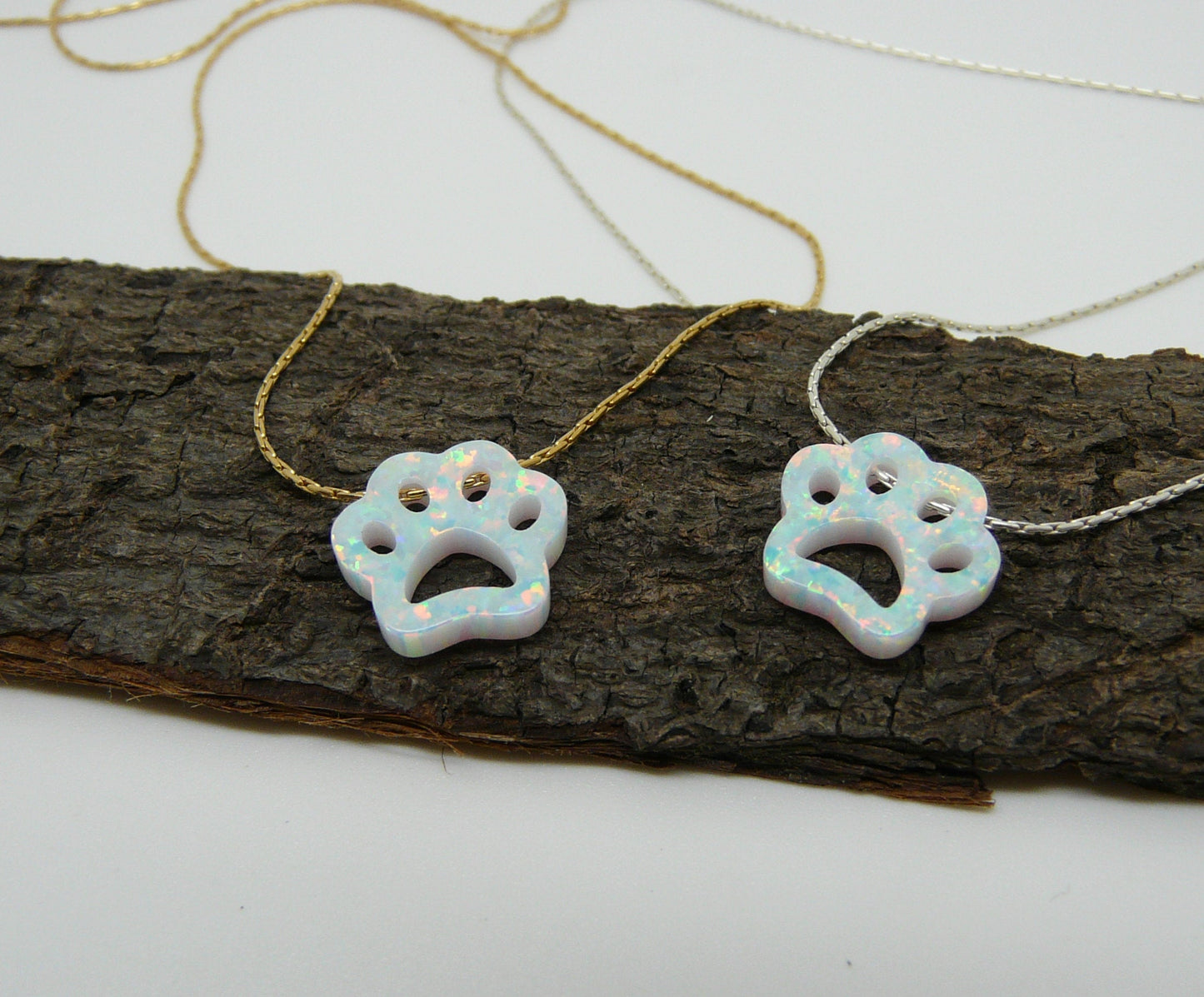 Paw print necklace