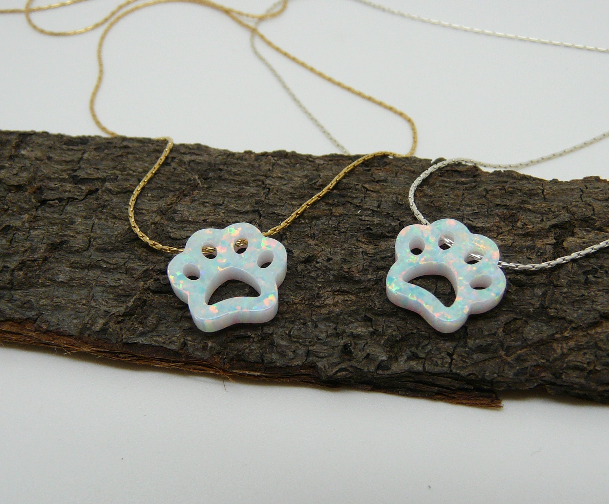 Paw print necklace