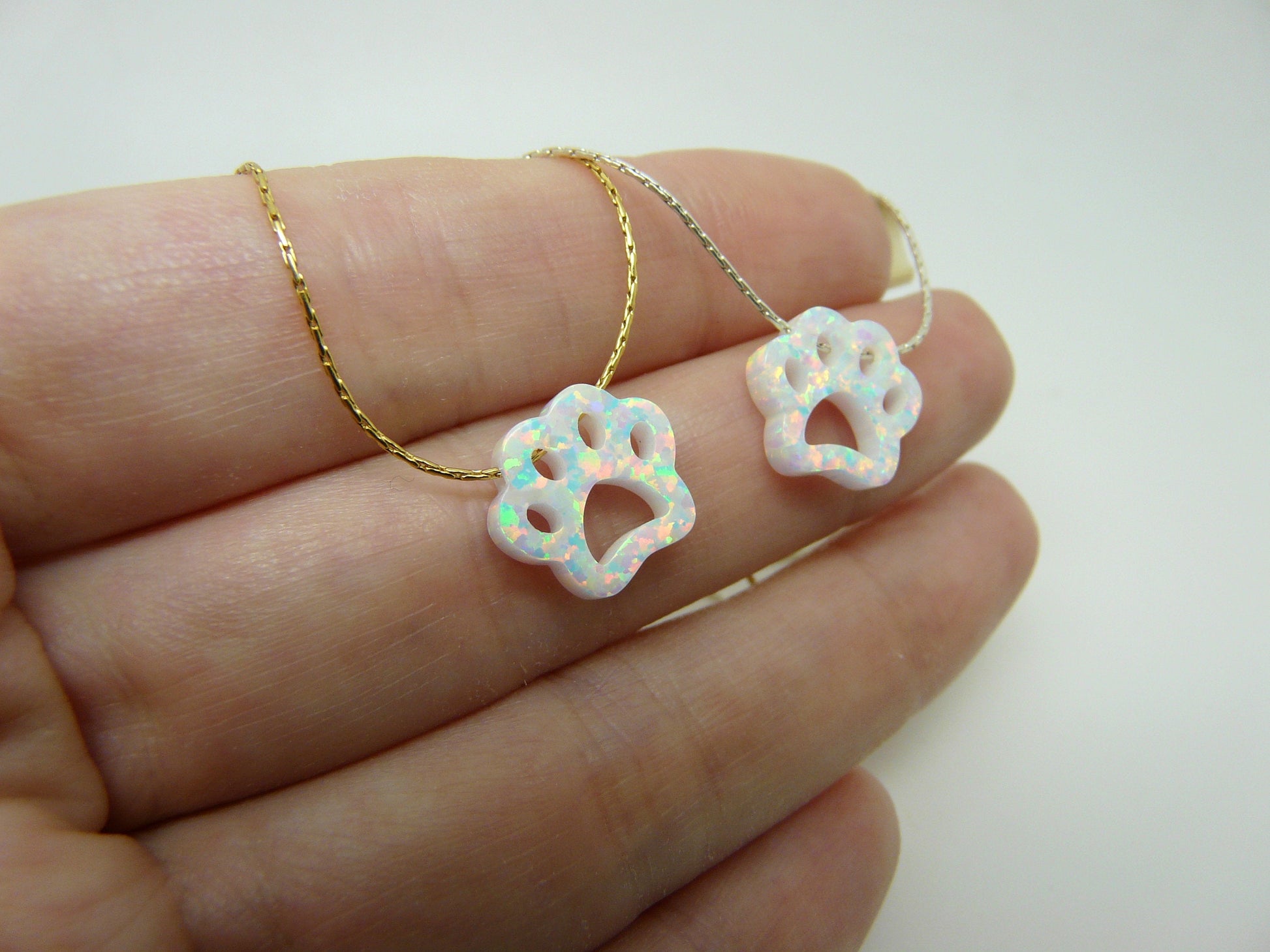 Paw print necklace