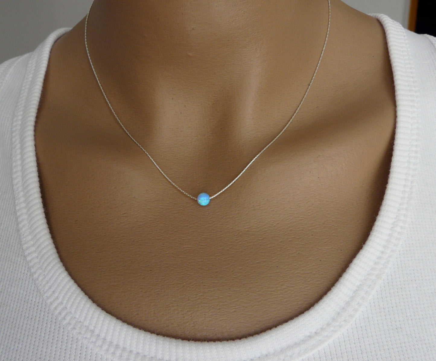 Opal ball necklace - OpaLandJewelry