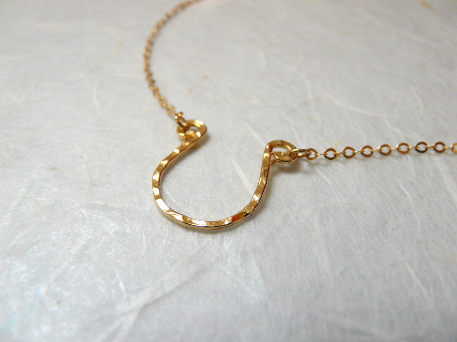 Gold Filled Horseshoe necklace - OpaLandJewelry