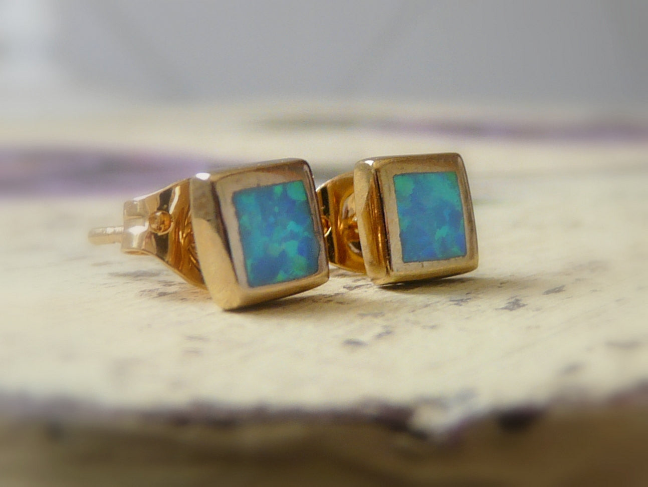 Opal post earrings - OpaLandJewelry