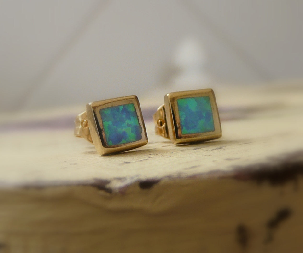 Opal post earrings - OpaLandJewelry
