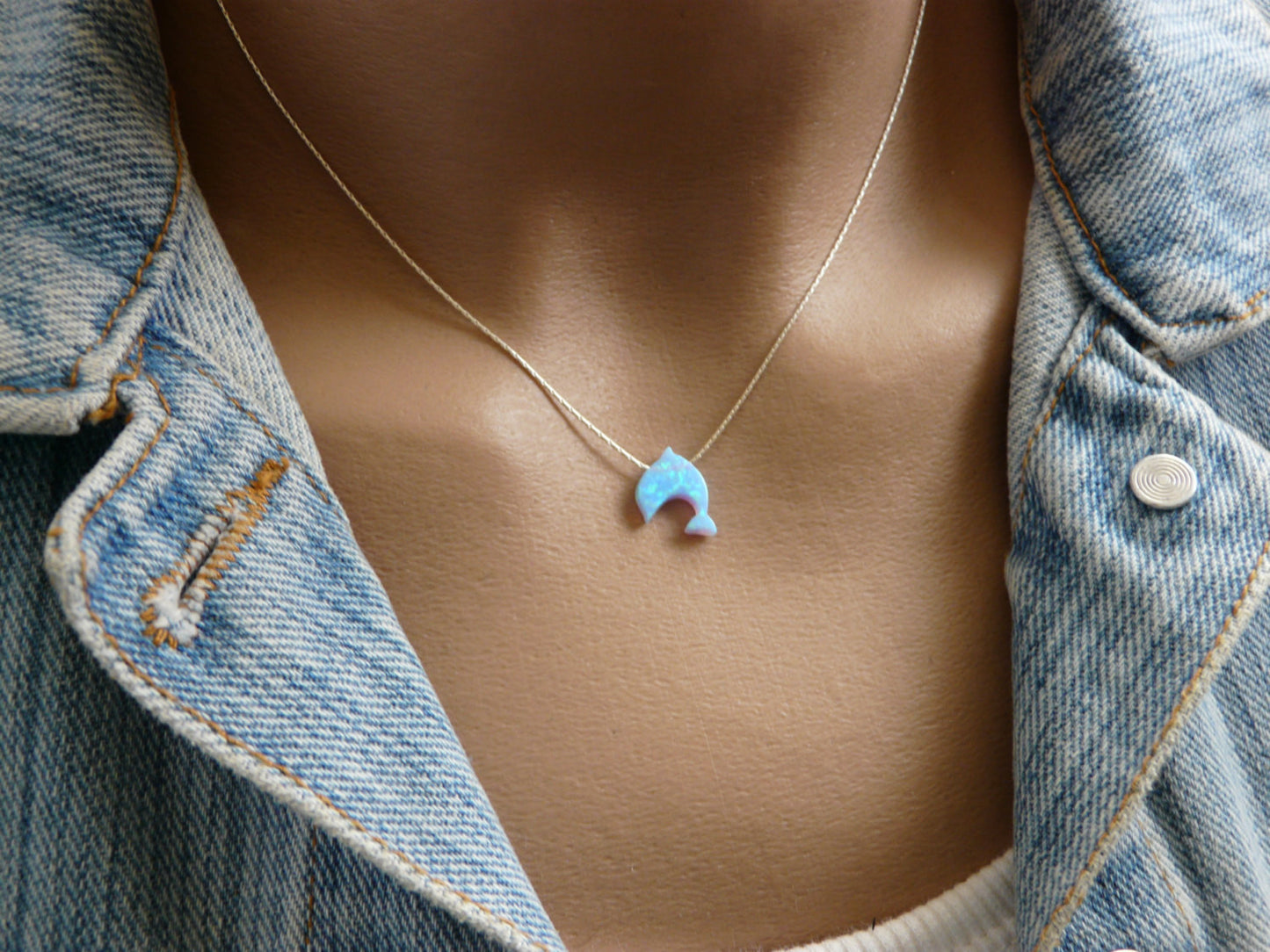Dolphin Opal necklace - OpaLandJewelry