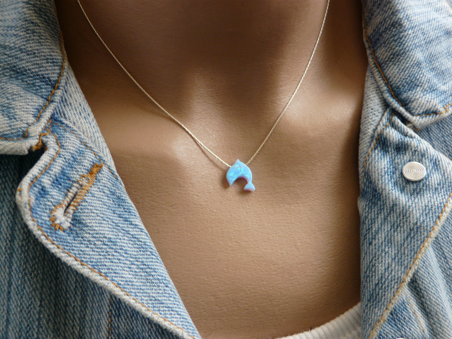 Dolphin Opal necklace - OpaLandJewelry