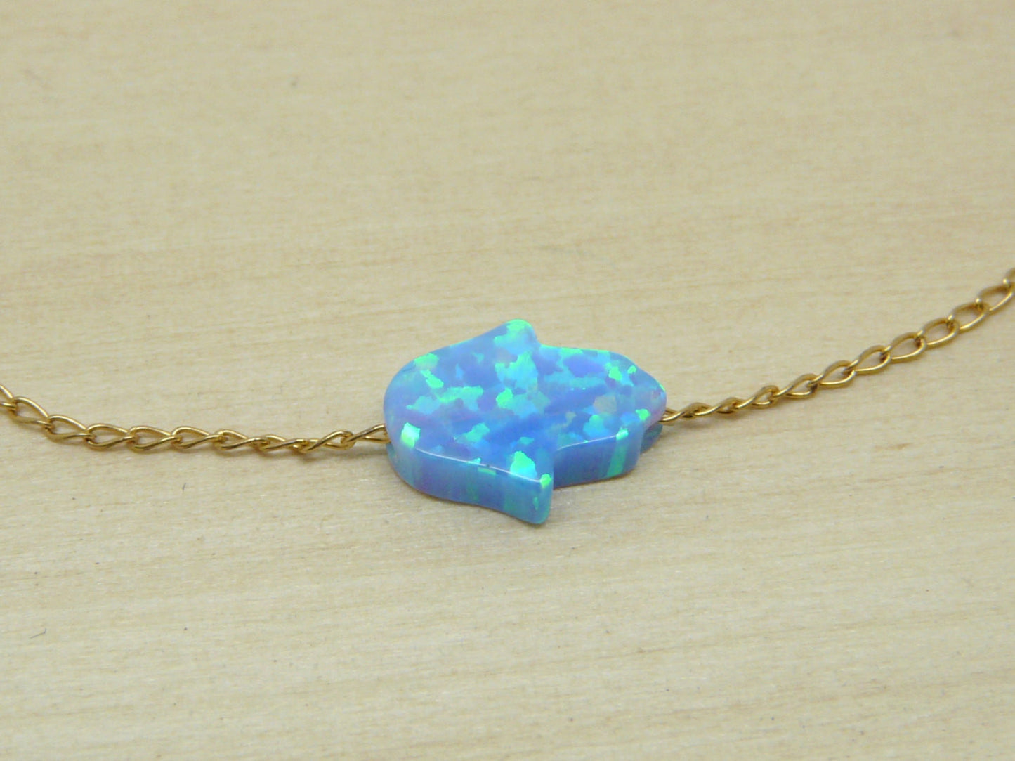 Opal sideways necklace - OpaLandJewelry