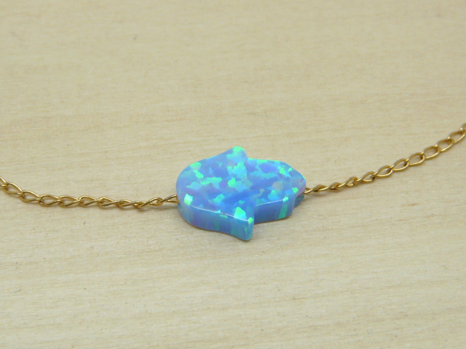 Opal sideways necklace - OpaLandJewelry