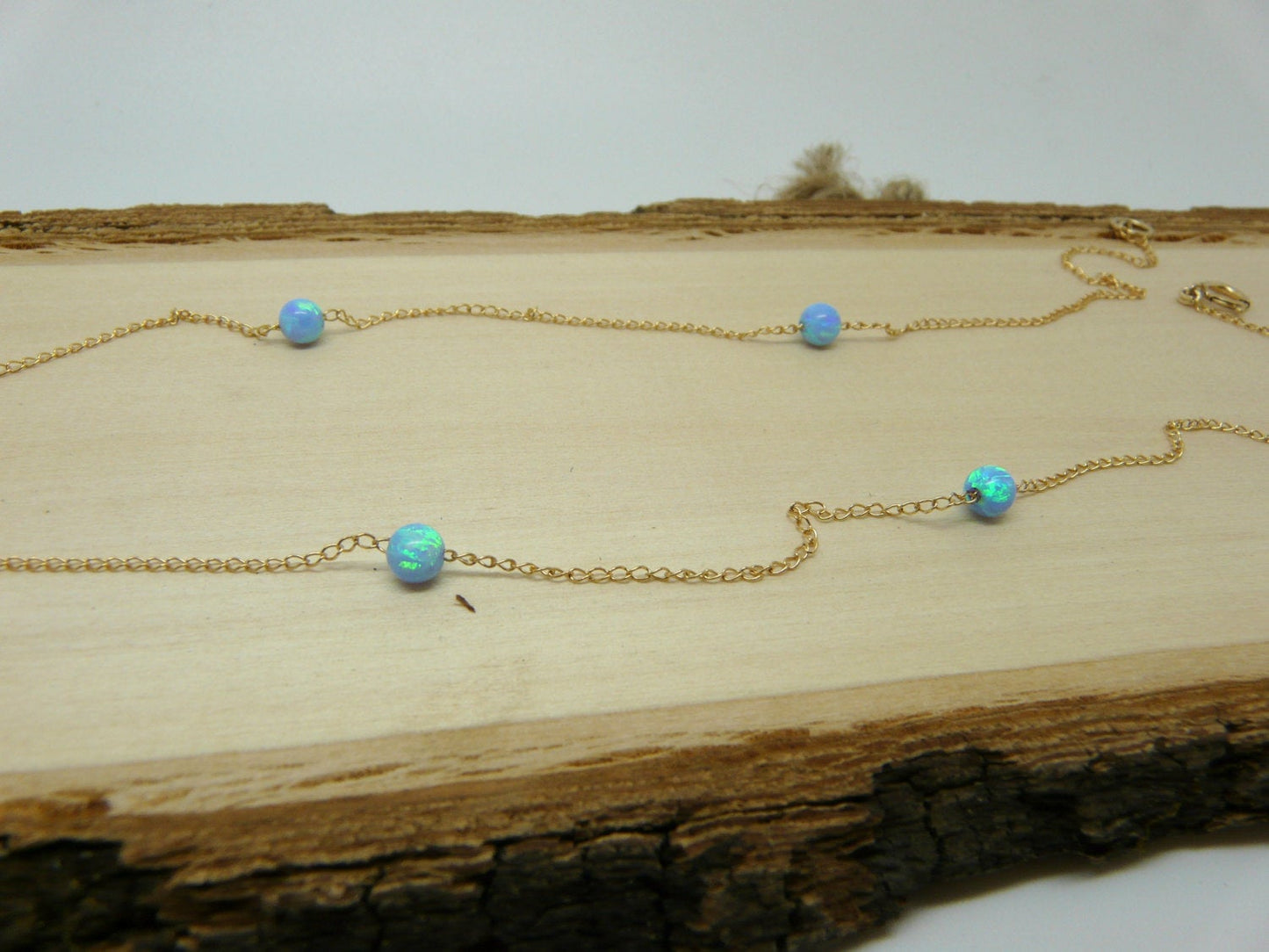 Dainty Opal Beaded Necklace – Elegant Minimalist - OpaLandJewelry
