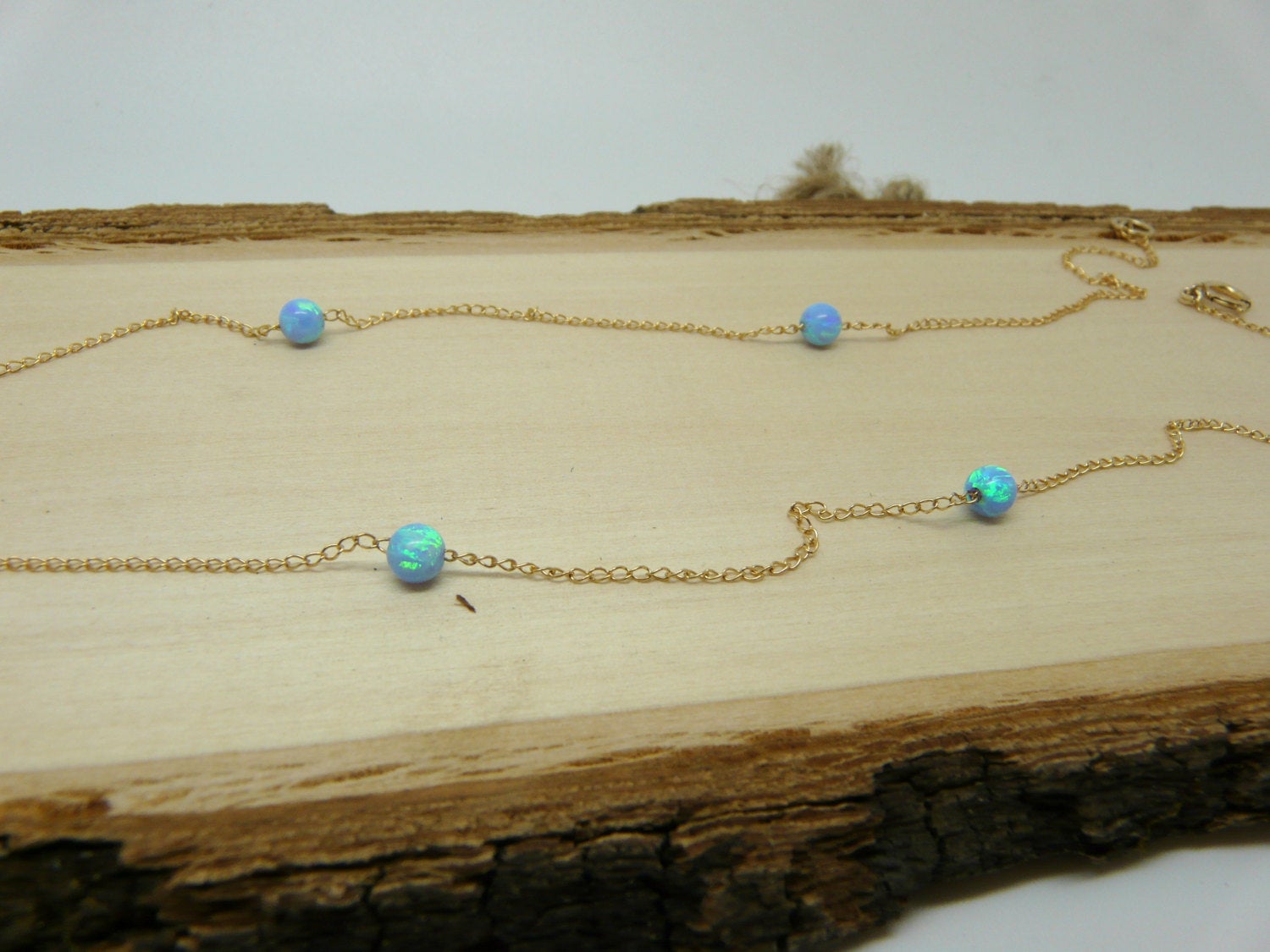 Dainty Opal Beaded Necklace – Elegant Minimalist - OpaLandJewelry