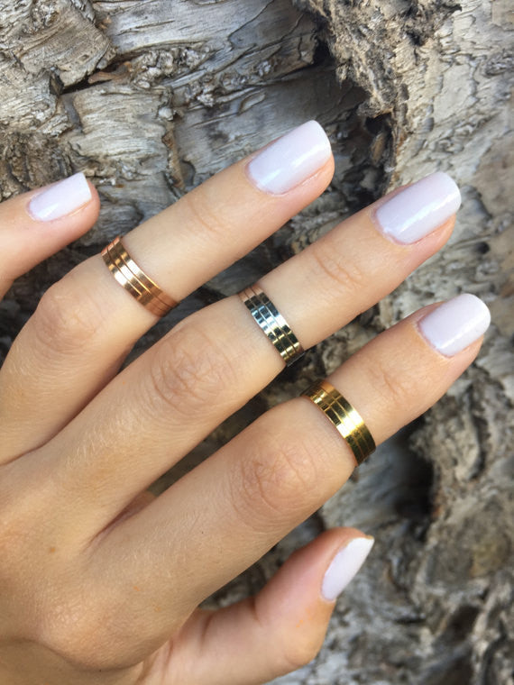 Set of 9 rings Mix colors - OpaLandJewelry