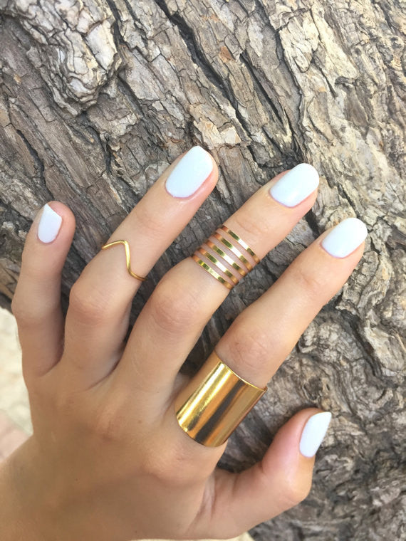 Statement knuckle rings set - OpaLandJewelry