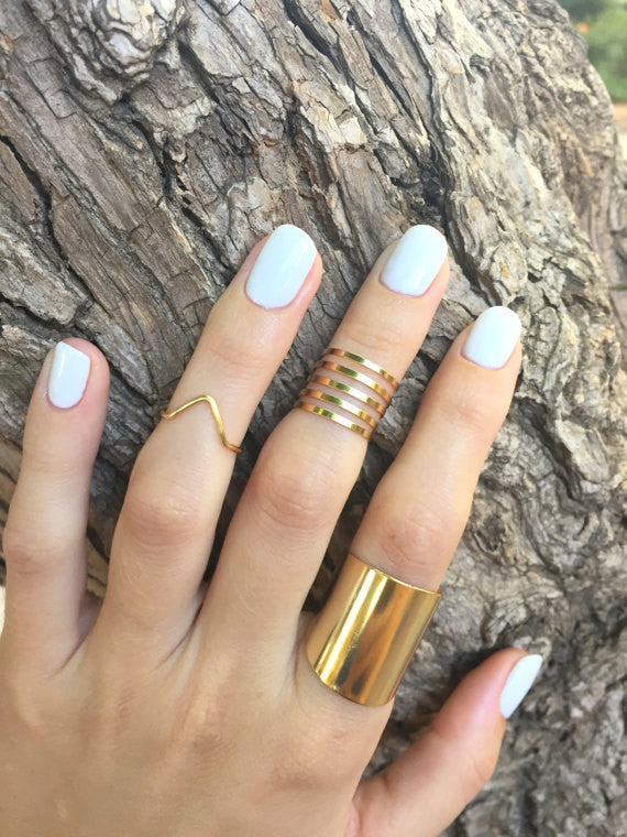 Statement knuckle rings set - OpaLandJewelry