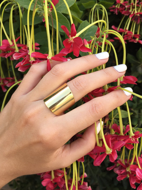 Wide tube ring Gold / Silver / Rose gold - OpaLandJewelry