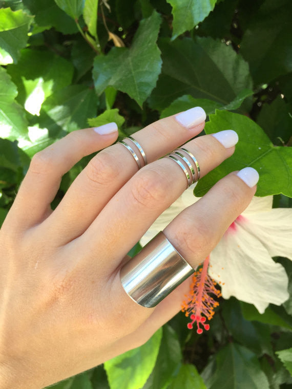 Wide tube ring Gold / Silver / Rose gold - OpaLandJewelry