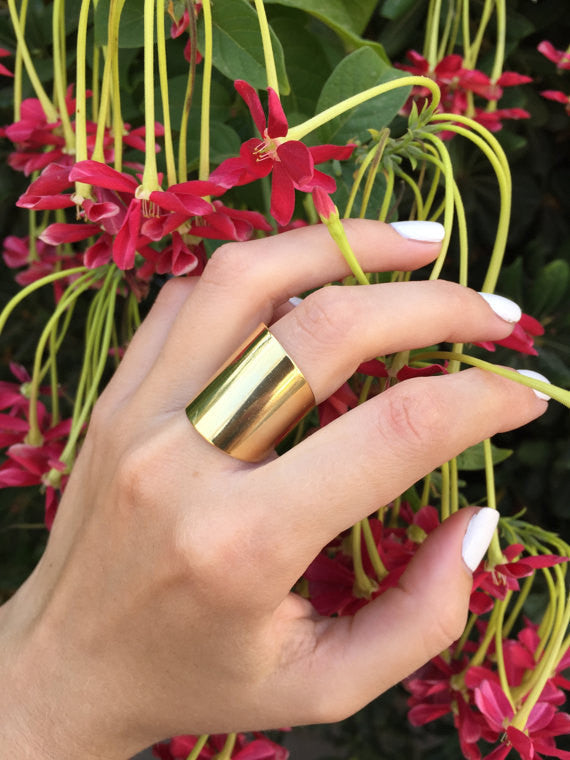 Wide tube ring Gold / Silver / Rose gold - OpaLandJewelry