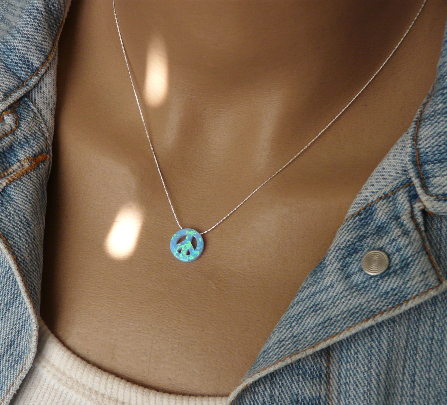 Peace sign necklace - OpaLandJewelry