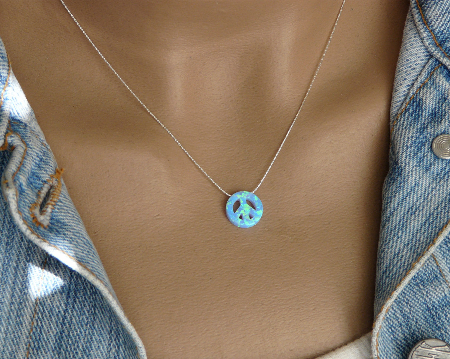 Peace sign necklace - OpaLandJewelry