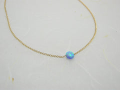 Tiny Opal Necklace - OpaLandJewelry