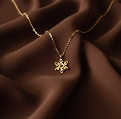 Minimalist Snowflake Necklace