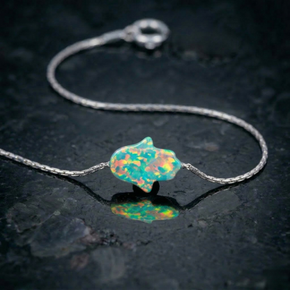 Opal Hamsa Bracelet – A Symbol of Protection & Strength