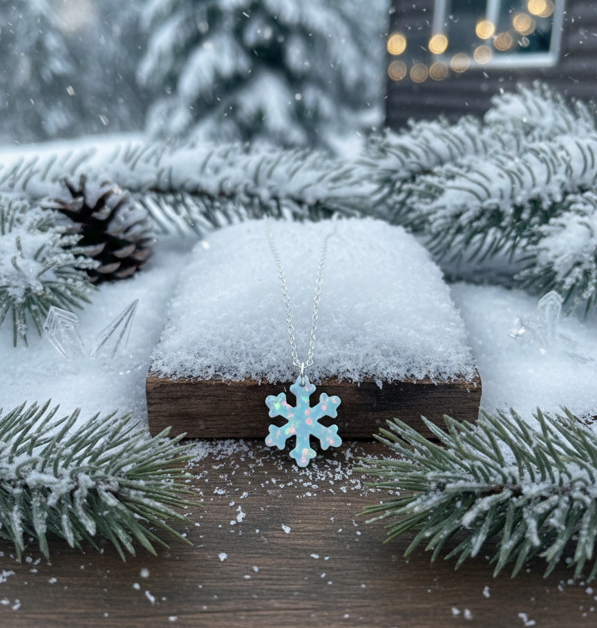 Snowflake Opal Necklace