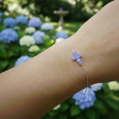 Opal Cross Bracelet