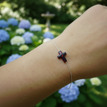 Opal Cross Bracelet